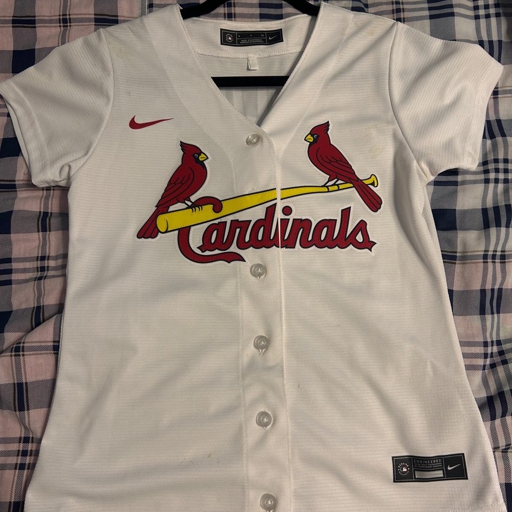 Nike White and Red Cardinals Jersey